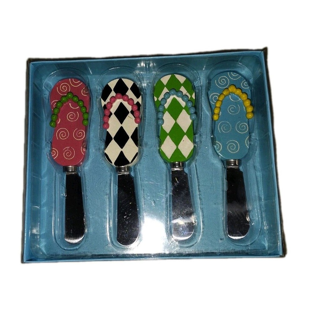 Vintage Mainstreet Collection Flip Flop Spreader Set of 4 NIB Summer Beach House